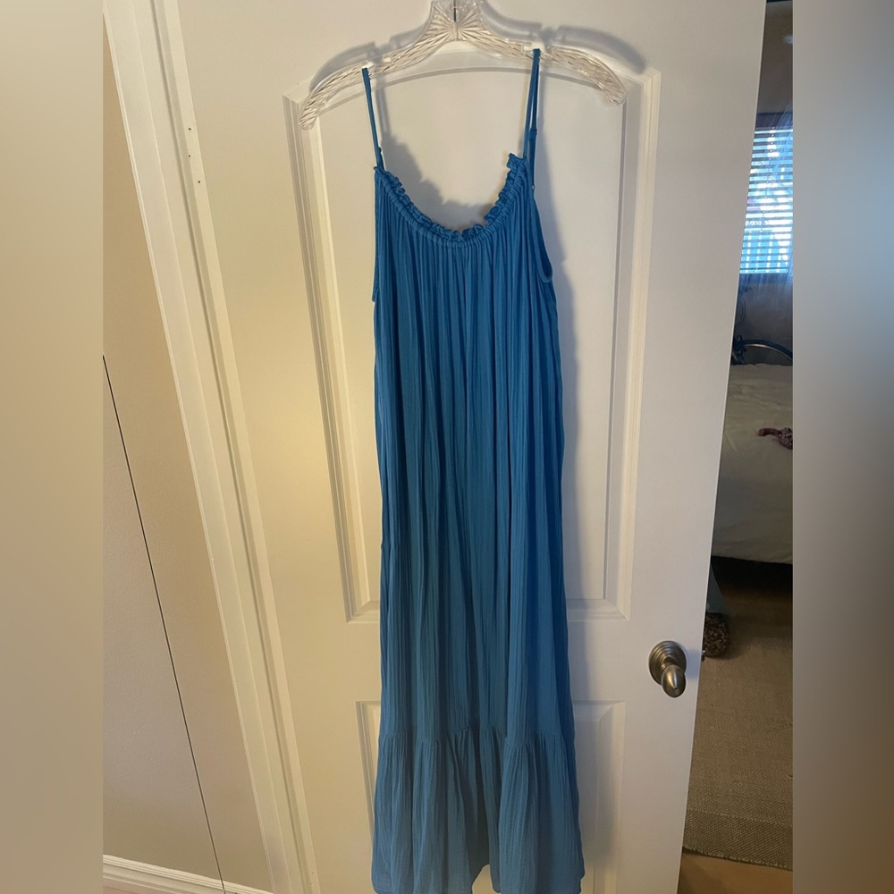 Anthropologie Beach Maxi Dress - Blue